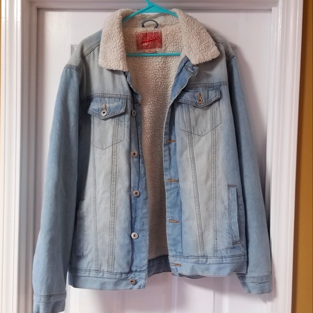 90s Faux-Fur Lined Jean Jacket